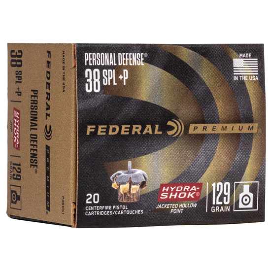 FED PREMIUM 38SPL+P JHP 129GR HYDRA-SHOK 20/25 - Sale